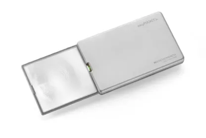 Lupa easyPOCKET - srebrna z LED osvetlitvijo, povečava 3x, premer 50x45mm